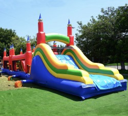 IMG 4447 1717033897 60 FT TITAN mega rainbow Obstacle Course 40FT OBSTACLE COURSE WITH SLIDE N TUNNELS Original