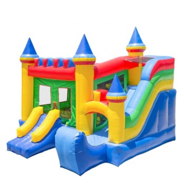 Castle bounce house with slide Combo