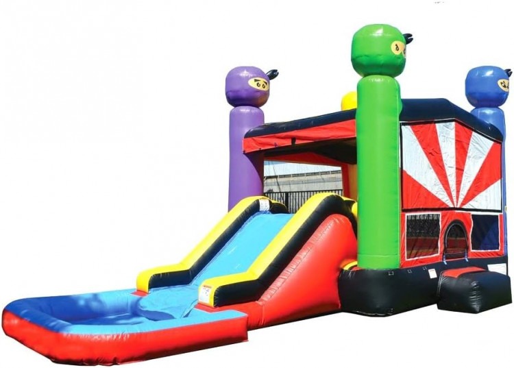 Ninja Bounce House with Slide (Wet/Dry)