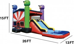 61aFbS9YBtL. AC SL1500 1719506212 Ninja Bounce House with Slide (Wet/Dry)