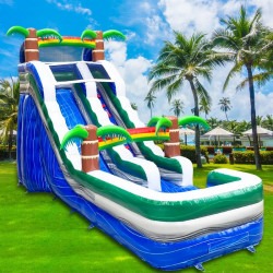 Tropical palm Tree 16ft Water Slide w/ Pool